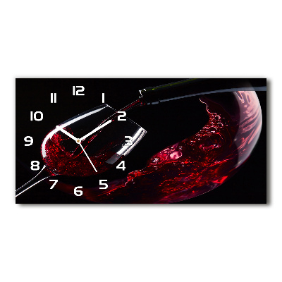 Moderne wanduhr Rotwein