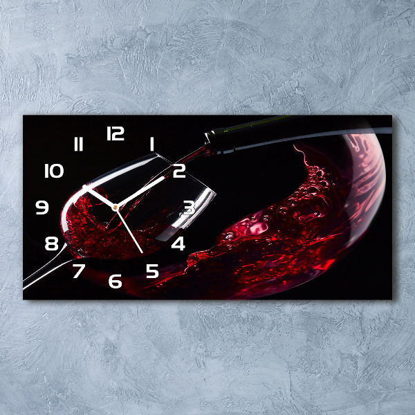 Moderne wanduhr Rotwein