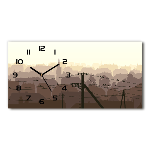 Moderne wanduhr Städtische Stromleitung