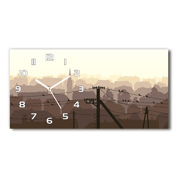 Moderne wanduhr Städtische Stromleitung