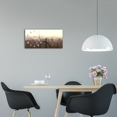 Moderne wanduhr Städtische Stromleitung