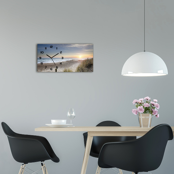 Glasuhr Sonnenuntergang und Dünen