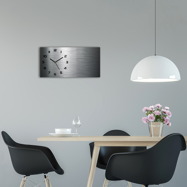 Horizontale Uhr Metallischer Hintergrund