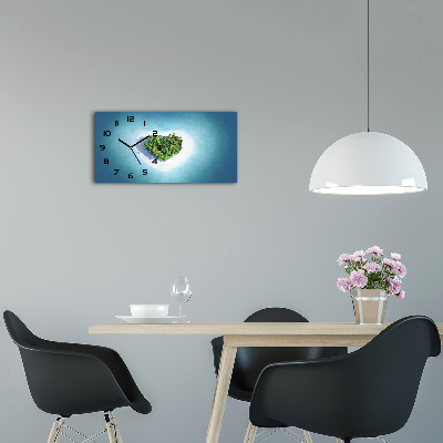 Glasuhr Herzförmige Insel