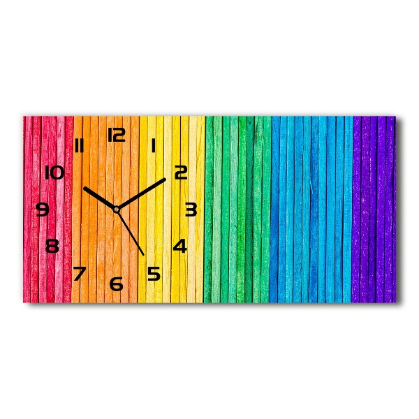 Moderne wanduhr Bunte Streifen
