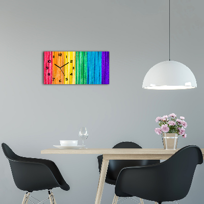 Moderne wanduhr Bunte Streifen