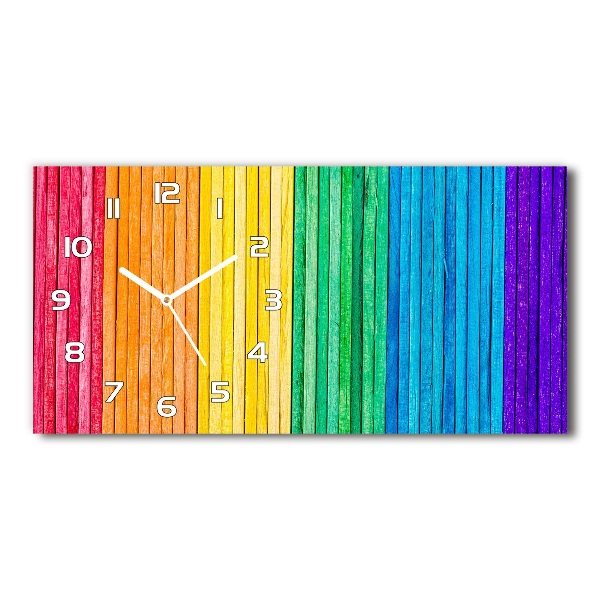 Moderne wanduhr Bunte Streifen