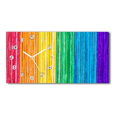 Moderne wanduhr Bunte Streifen