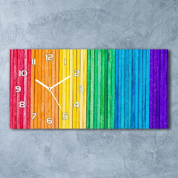 Moderne wanduhr Bunte Streifen