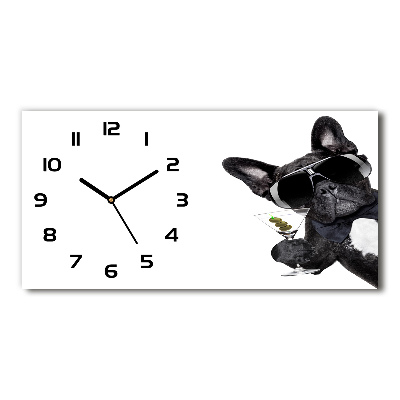 Moderne wanduhr Martini Dog
