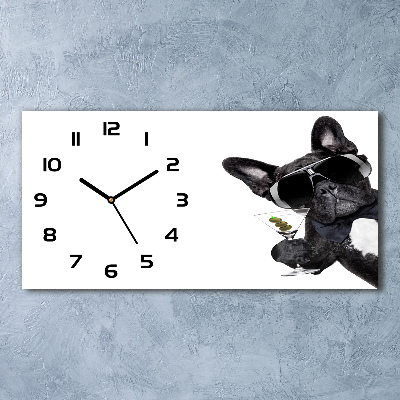Moderne wanduhr Martini Dog