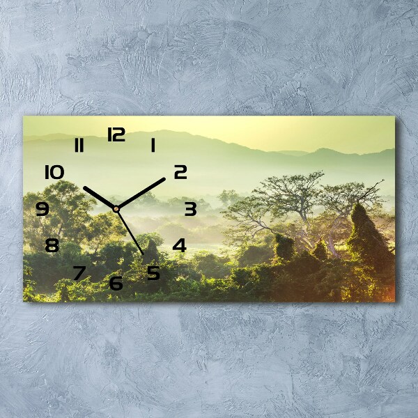 Horizontale Uhr Dschungel
