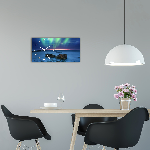 Moderne wanduhr Nordlicht