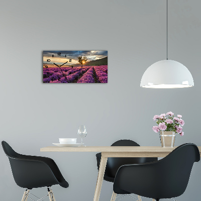 Horizontale Uhr Lavendelfeld