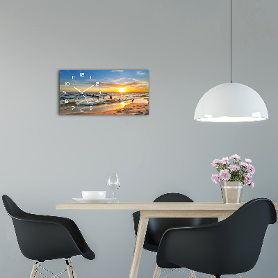 Moderne wanduhr Sunset Beach