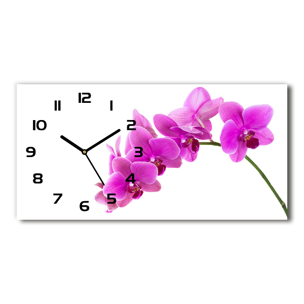 Horizontale Uhr Rosa Orchidee