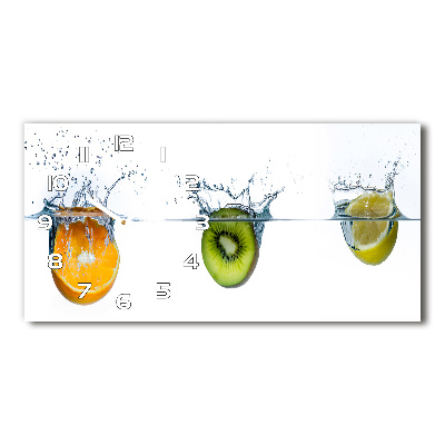 Moderne wanduhr Früchte unter Wasser