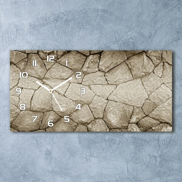 Moderne wanduhr Steinmauer