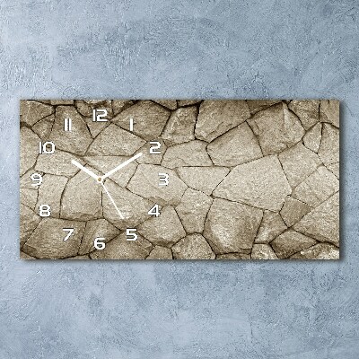 Moderne wanduhr Steinmauer