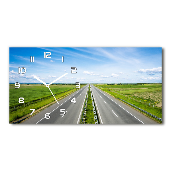 Horizontale Uhr Autobahn