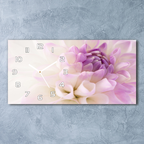 Moderne wanduhr Weiße Dahlie
