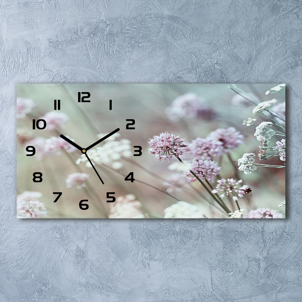 Horizontale Uhr Wildblumen