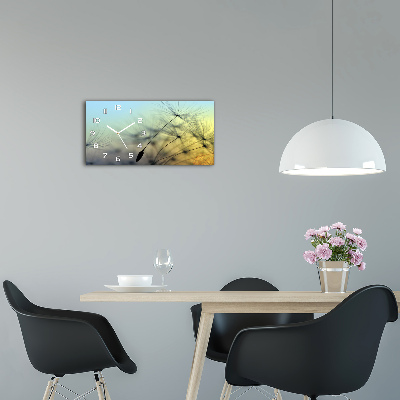 Moderne wanduhr Löwenzahnsamen