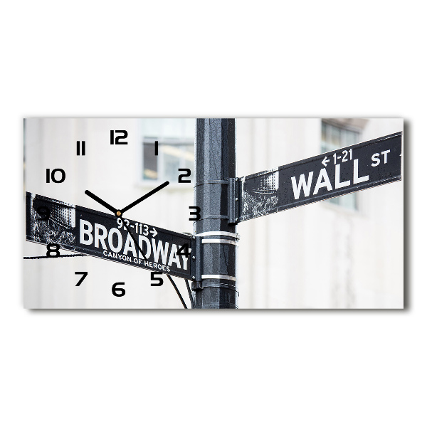 Glasuhr Wall Street-Schild
