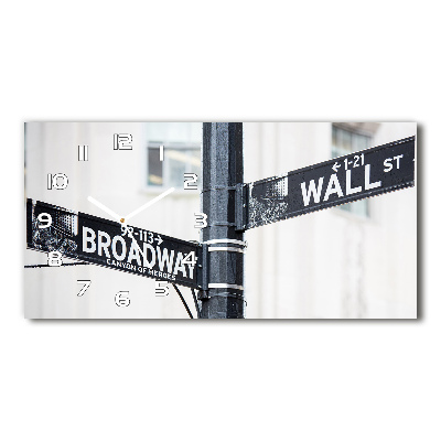 Glasuhr Wall Street-Schild