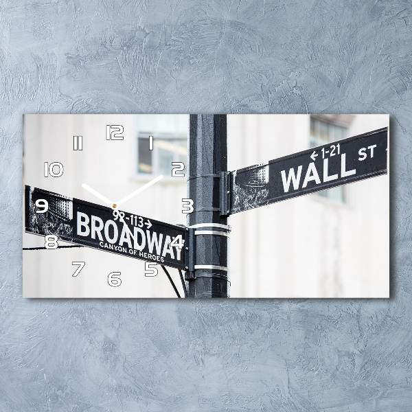 Glasuhr Wall Street-Schild