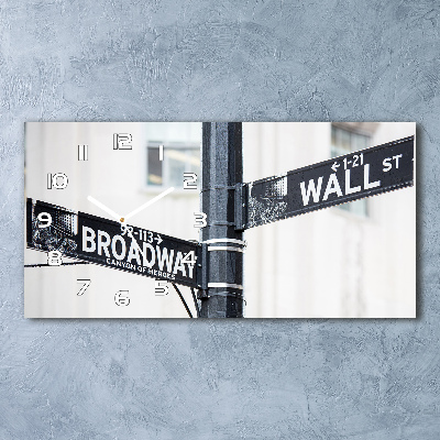 Glasuhr Wall Street-Schild