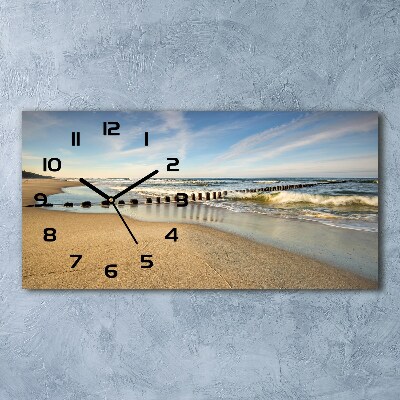 Moderne wanduhr Strand an der Ostsee