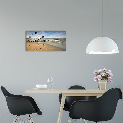 Moderne wanduhr Strand an der Ostsee