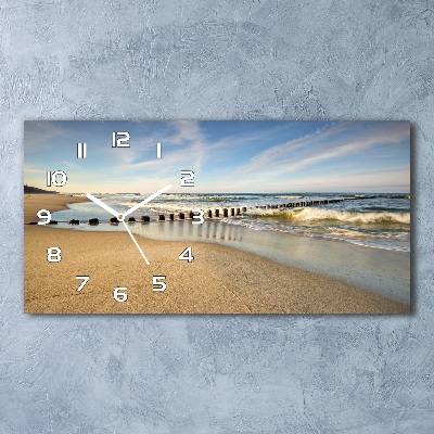Moderne wanduhr Strand an der Ostsee