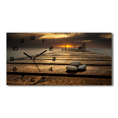 Horizontale Uhr Holzsteg