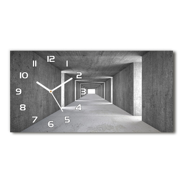 Moderne wanduhr Betontunnel