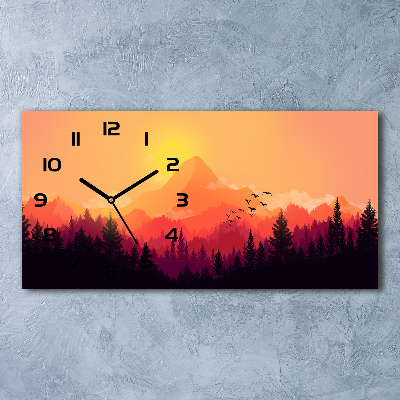 Moderne wanduhr Berglandschaft