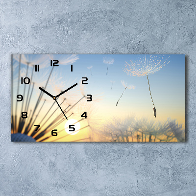 Horizontale Uhr Löwenzahnsamen