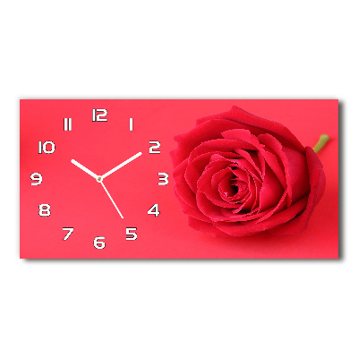 Moderne wanduhr Rote Rose