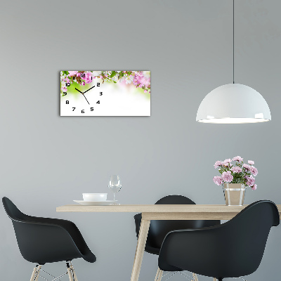 Moderne wanduhr Frühlingsblumen