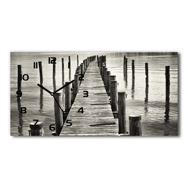 Horizontale Uhr Holzsteg