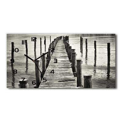 Horizontale Uhr Holzsteg