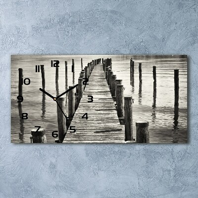 Horizontale Uhr Holzsteg