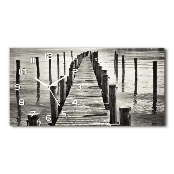 Horizontale Uhr Holzsteg