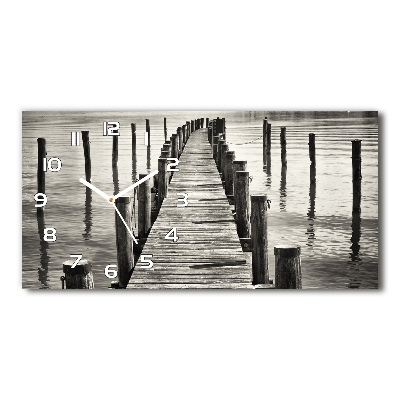 Horizontale Uhr Holzsteg
