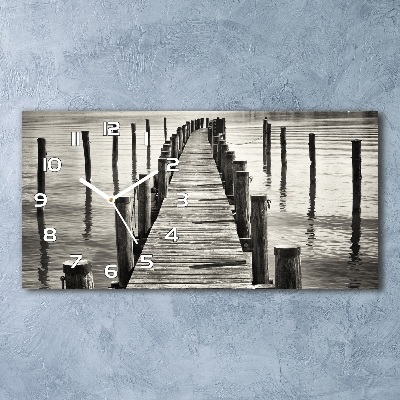 Horizontale Uhr Holzsteg