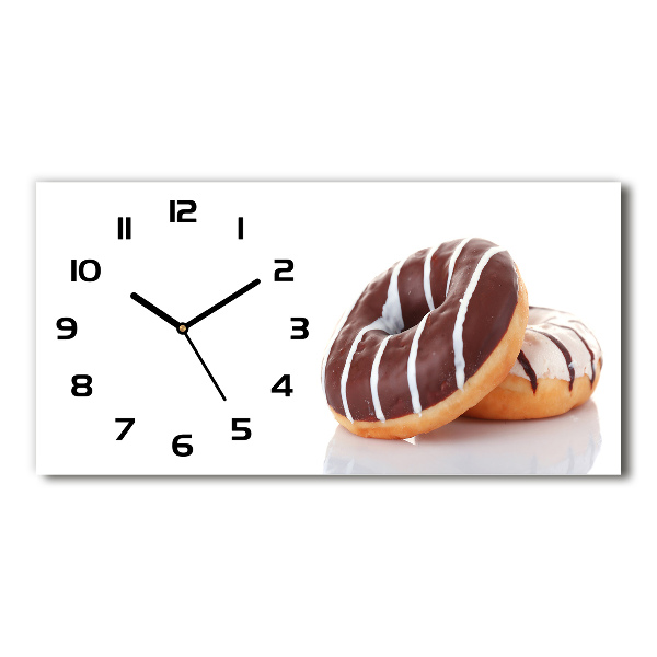 Moderne wanduhr Schokoladen-Donuts