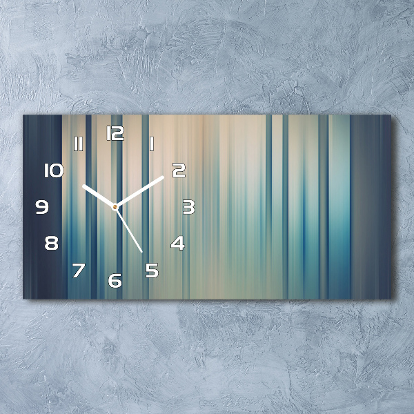 Moderne wanduhr Blaue Streifen