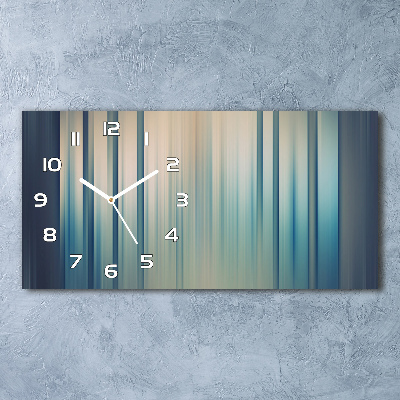 Moderne wanduhr Blaue Streifen