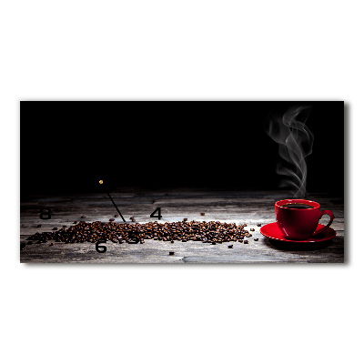 Moderne wanduhr Aromatischer Kaffee